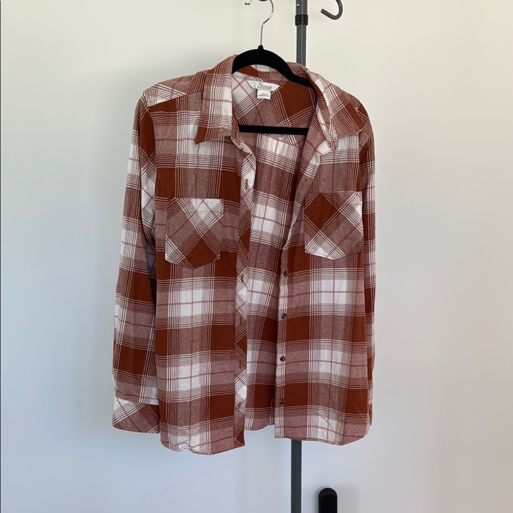 Women’s Brown Plaid Shirt flannel